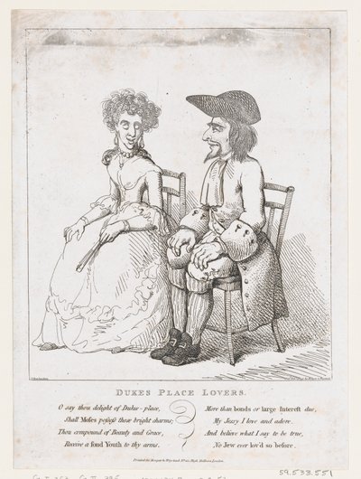 Les amoureux de Dukes Place - Thomas Rowlandson