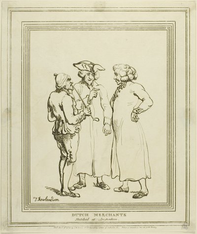 Marchands hollandais croqués à Amsterdam - Thomas Rowlandson