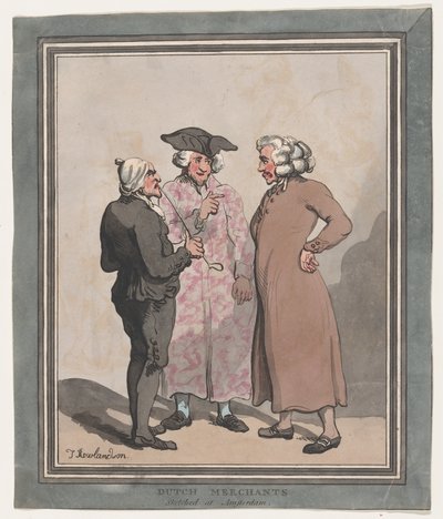 Marchands hollandais esquissés à Amsterdam, 1796-97 - Thomas Rowlandson