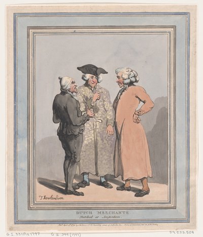 Marchands hollandais croqués à Amsterdam, 4 avril 1796 - Thomas Rowlandson
