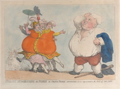 Expositions anglaises à Paris ou les Français étonnés de notre amélioration de la race, 1812 - Thomas Rowlandson