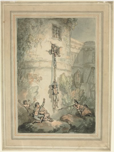 Évasion de prisonniers français - Thomas Rowlandson