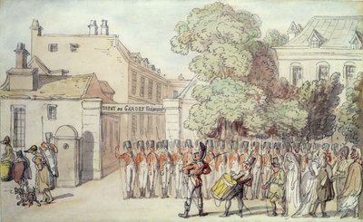 Soldats français en parade - Thomas Rowlandson