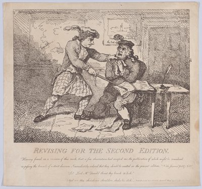 Frontispice, Révision pour la deuxième édition des Beautés pittoresques de Boswell, 15 juin 1786 - Thomas Rowlandson