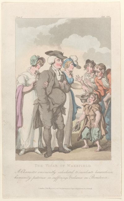 Frontispice : Le Vicaire de Wakefield, de The Vicar of Wakefield, 1er mai 1817 - Thomas Rowlandson