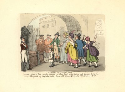 Gentleman escortant des cousins de la campagne lors de leur première visite à Londres - Thomas Rowlandson
