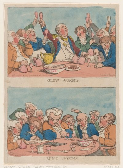 Vers luisants, vers de fumier - Thomas Rowlandson