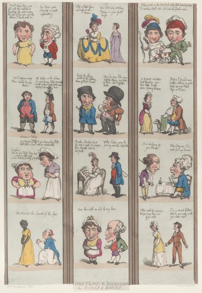 Bordures grotesques pour pièces et halls, [1800], réimpression - Thomas Rowlandson
