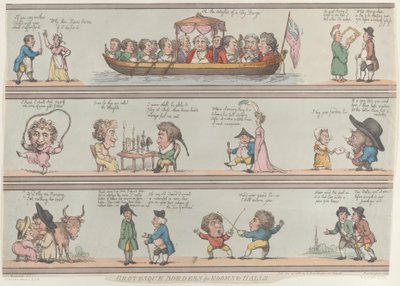 Bordures grotesques pour pièces et halls, réimpression - Thomas Rowlandson