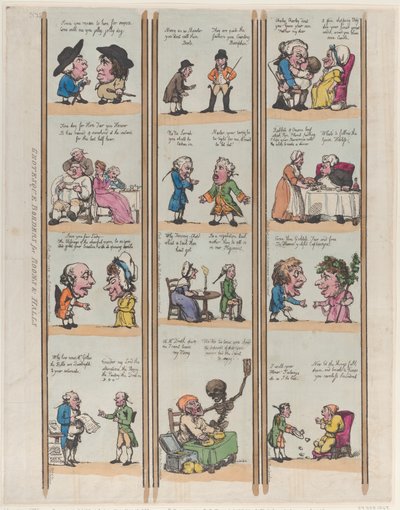 Bordures grotesques pour pièces et halls, Planche 15, 1799 - Thomas Rowlandson