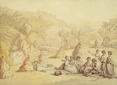 Moissonneurs se reposant dans un champ de blé, vers 1805-10 - Thomas Rowlandson