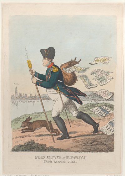Chef des coureurs ou fugitifs de la foire de Leipzig, 2 mars 1814 - Thomas Rowlandson