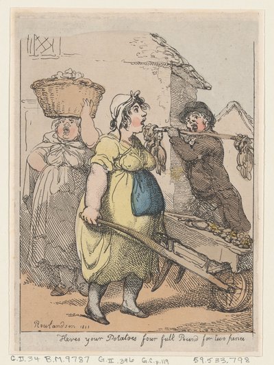 Voici vos pommes de terre, quatre livres pleines pour deux pence, 1811 - Thomas Rowlandson