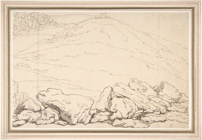 Paysage vallonné parsemé de rochers - Thomas Rowlandson