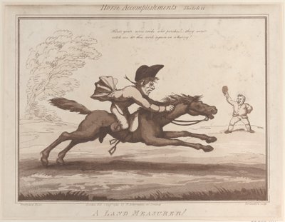 Compétences équestres, Croquis 11 : Un arpenteur de terres !! - Thomas Rowlandson