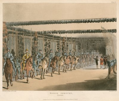 Armurerie des chevaux à la Tour de Londres - Thomas Rowlandson