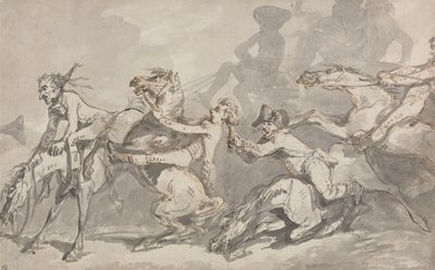 Collision entre cavaliers - Thomas Rowlandson