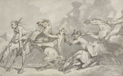 Cavaliers se heurtant - Thomas Rowlandson