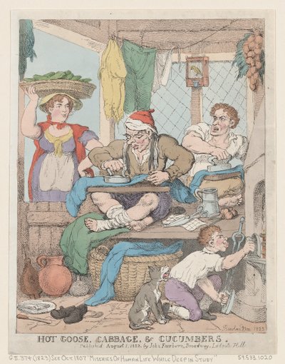 Oie Chaude, Chou & Concombres, 1823 - Thomas Rowlandson