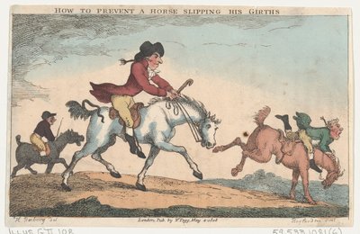 Comment empêcher un cheval de glisser ses sangles - Thomas Rowlandson