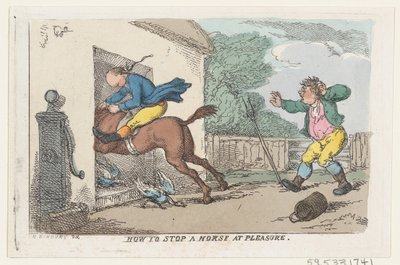 Comment arrêter un cheval à volonté, 1803 - Thomas Rowlandson