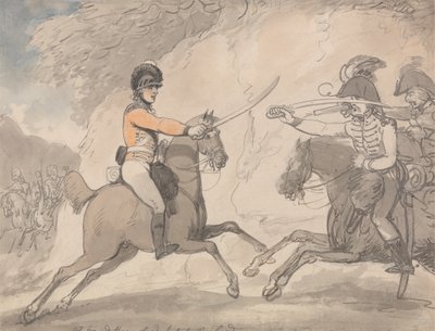 Exercice de sabre hongrois et écossais - Thomas Rowlandson