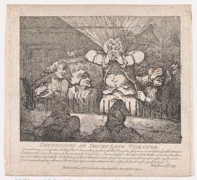 Imitations au théâtre de Drury-Lane Beautés pittoresques de Boswell, deuxième partie, 20 juin 1786 - Thomas Rowlandson