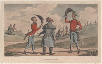 Présenté à son colonel, des Aventures militaires de Johnny Newcome - Thomas Rowlandson