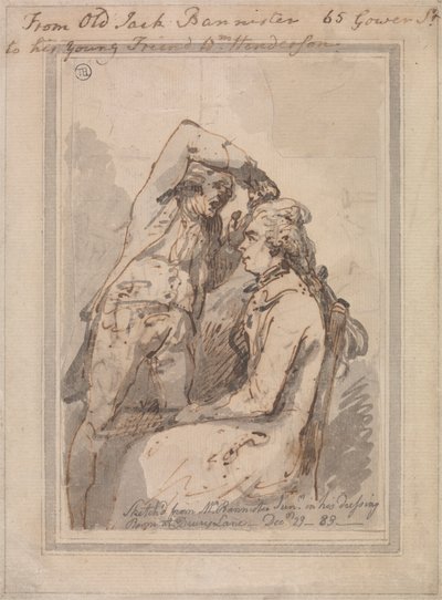 Jack Bannister dans sa loge - Thomas Rowlandson