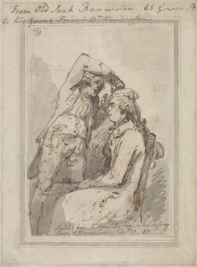 John Bannister dans sa loge à Drury Lane - Thomas Rowlandson