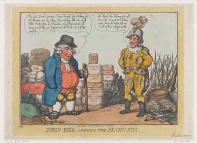 John Bull armant les Espagnols, 3 octobre 1808 - Thomas Rowlandson