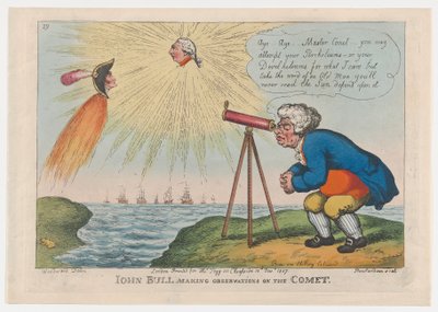 John Bull observant la comète, 10 novembre 1807 - Thomas Rowlandson