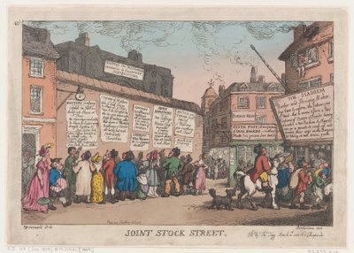 Joint Stock Street, 10 mars 1808 - Thomas Rowlandson