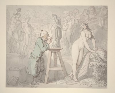 Joseph Nollekens dans son atelier, vers 1810 - Thomas Rowlandson