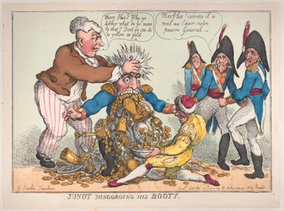 Junot déversant son butin, 17 octobre 1808 - Thomas Rowlandson