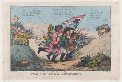 La retraite du roi Joe de Madrid, 21 août 1808 - Thomas Rowlandson