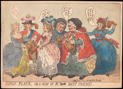 Kings Place, ou une vue des meilleurs amis de M ----, pub. 1784 - Thomas Rowlandson