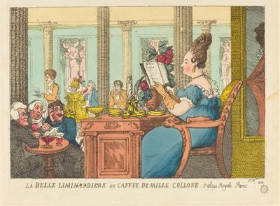 La Belle Limonaudière au Café des Mille Colonnes, Palais Royal, Paris - Thomas Rowlandson