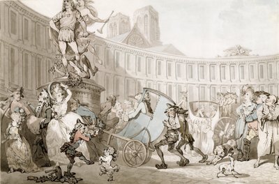 La Place des Victoires, Paris, c.1789 - Thomas Rowlandson