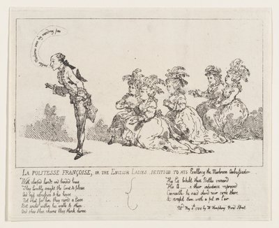 La politesse Françoise, ou La Pétition des Dames Anglaises à Son Excellence le Mushro..., 4 mai 1789 - Thomas Rowlandson