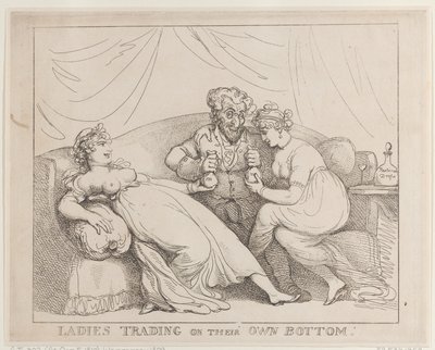 Des femmes qui négocient sur leur propre capital - Thomas Rowlandson