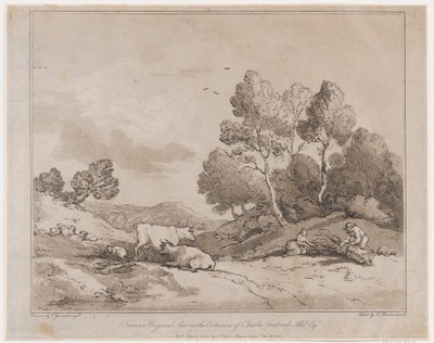 Paysage avec des Figures Liant un Fagot de Bois, 21 mai 1789 - Thomas Rowlandson