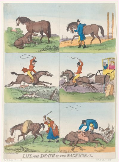 Vie et mort du cheval de course, 25 septembre 1811 - Thomas Rowlandson