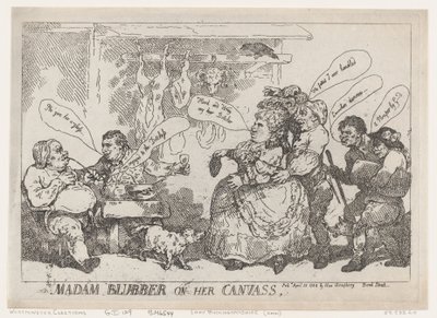 Madame Blubber sur sa toile, 22 avril 1784 - Thomas Rowlandson
