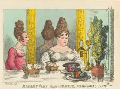 Madame Very Restaurateur, Palais Royal Paris - Thomas Rowlandson