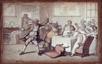 Folie à la table du dîner - Thomas Rowlandson