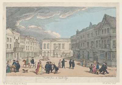 Place du marché à Cambridge, 15 novembre 1801 - Thomas Rowlandson
