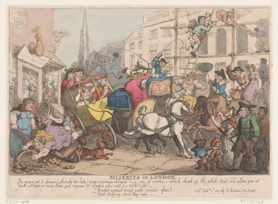 Misères de Londres : Sortir dîner, 1er février 1807 - Thomas Rowlandson