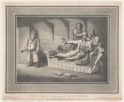 Morgan offensant les organes délicats du capitaine Whiffle, 12 mai 1800 - Thomas Rowlandson