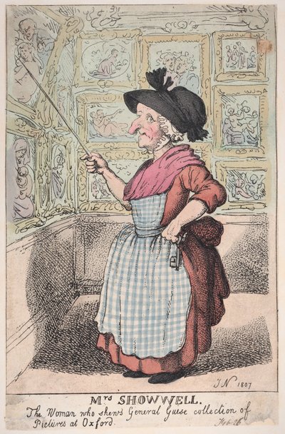 Mme Showell, la femme qui montre la collection de tableaux du général Guise à O..., 26 février 1807 - Thomas Rowlandson